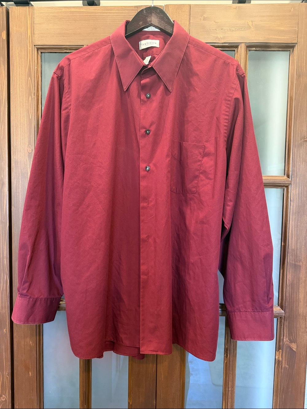 Van Heusen Men's Dress Shirt - Deep Red